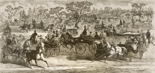 Central Park Drive, New York, vers 1870, de 